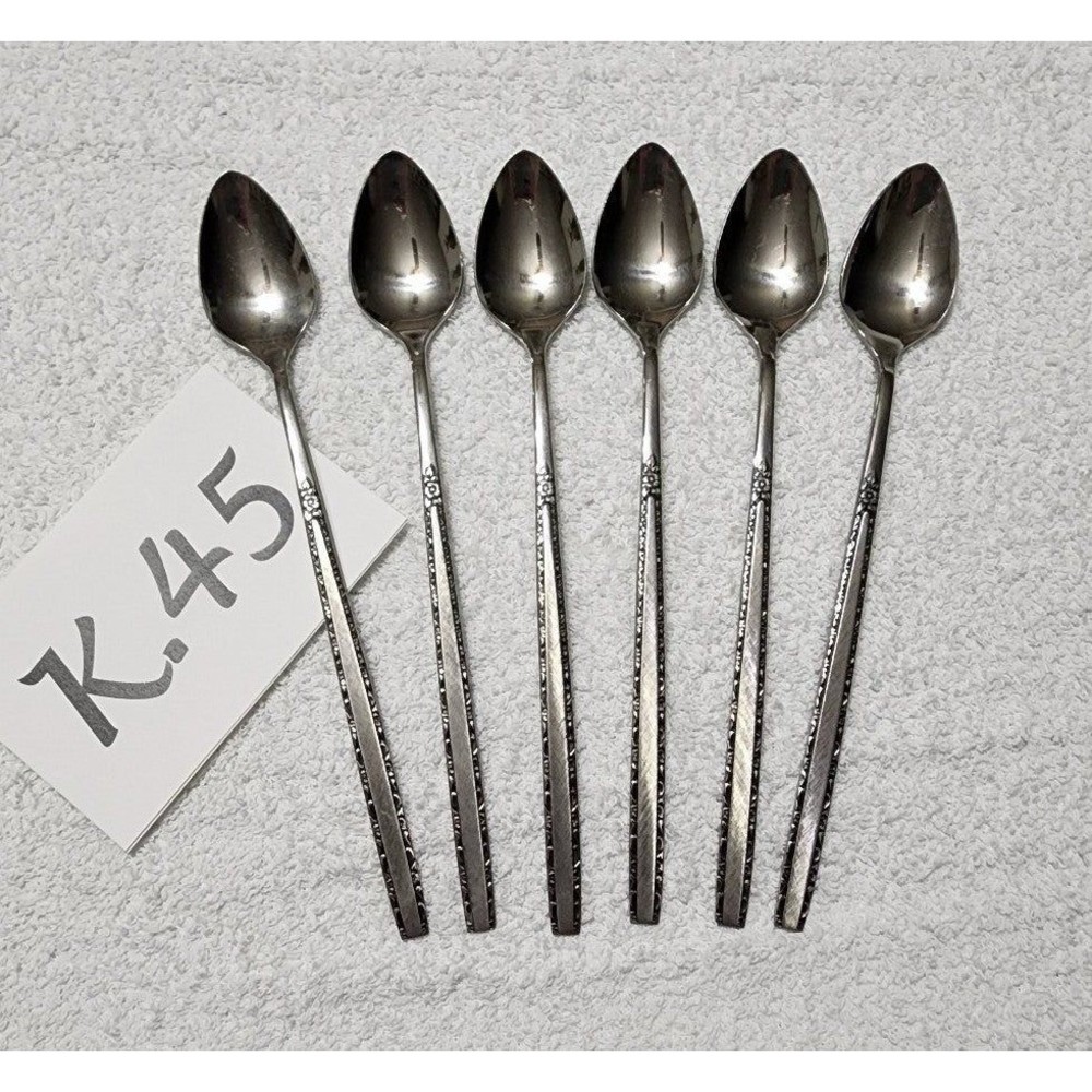 K.045- Oneida Via Roma Iced Tea Spoons (6 pieces) USED